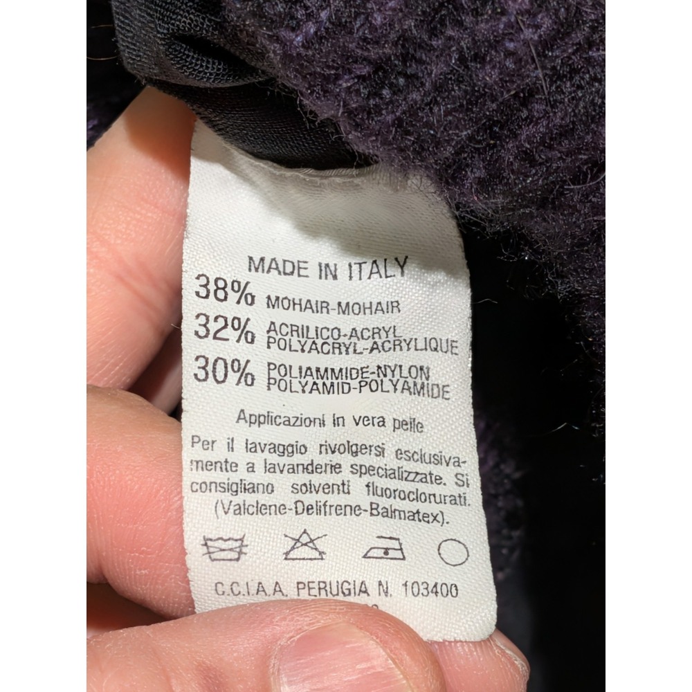 Vintage La Squadra Monte Carlo Mohair Cardigan Jacket Italy Abstract Knit... - Picture 16 of 16
